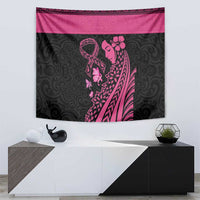 Breast Cancer Awareness Tapestry Think Pink Polynesian Ribbon and Butterfly LT03 - Polynesian Pride