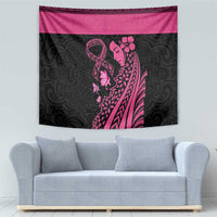 Breast Cancer Awareness Tapestry Think Pink Polynesian Ribbon and Butterfly LT03 - Polynesian Pride