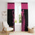 Breast Cancer Awareness Window Curtain Think Pink Polynesian Ribbon and Butterfly