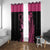 Breast Cancer Awareness Window Curtain Think Pink Polynesian Ribbon and Butterfly