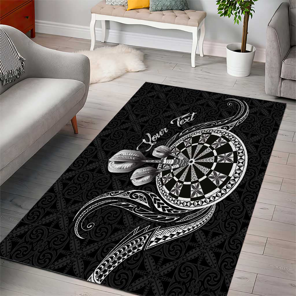 Personalised Niue Darts Masters Area Rug Tribal Hiapo Dartboard LT03 - Polynesian Pride