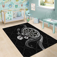 Personalised Niue Darts Masters Area Rug Tribal Hiapo Dartboard LT03 - Polynesian Pride