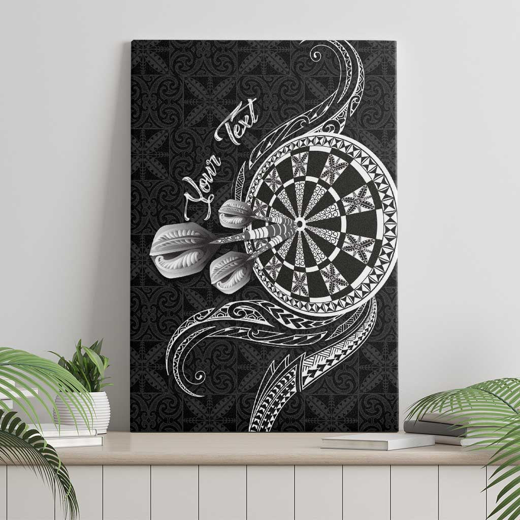 Personalised Niue Darts Masters Canvas Wall Art Tribal Hiapo Dartboard LT03 - Polynesian Pride