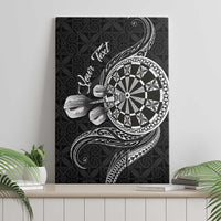 Personalised Niue Darts Masters Canvas Wall Art Tribal Hiapo Dartboard LT03 - Polynesian Pride