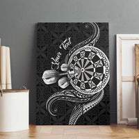 Personalised Niue Darts Masters Canvas Wall Art Tribal Hiapo Dartboard LT03 - Polynesian Pride