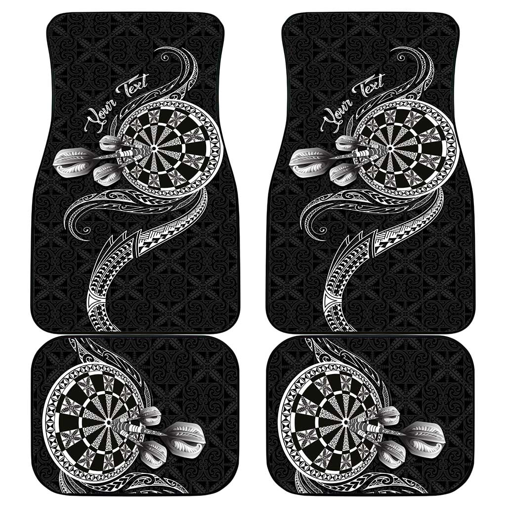 Personalised Niue Darts Masters Car Mats Tribal Hiapo Dartboard LT03 - Polynesian Pride