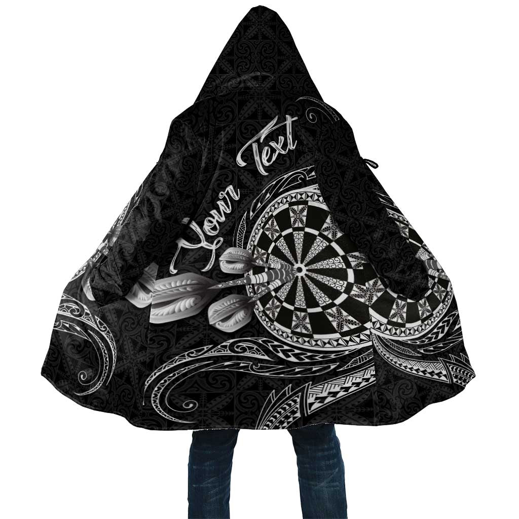 Personalised Niue Darts Masters Cloak Tribal Hiapo Dartboard LT03 Unisex Black - Polynesian Pride