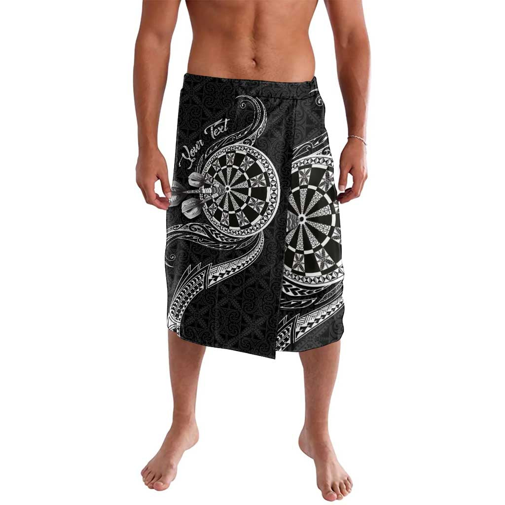 Personalised Niue Darts Masters Lavalava Tribal Hiapo Dartboard LT03 Black - Polynesian Pride