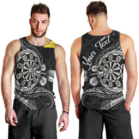Personalised Niue Darts Masters Men Tank Top Tribal Hiapo Dartboard LT03 - Polynesian Pride