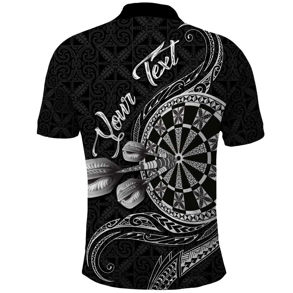Personalised Niue Darts Masters Polo Shirt Tribal Hiapo Dartboard LT03 - Polynesian Pride