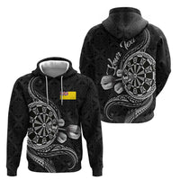 Personalised Niue Darts Masters Zip Hoodie Tribal Hiapo Dartboard LT03 - Polynesian Pride