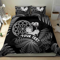 Personalised New Zealand Aotearoa Darts Masters Bedding Set Silver Fern and Maori Spirit LT03 - Polynesian Pride