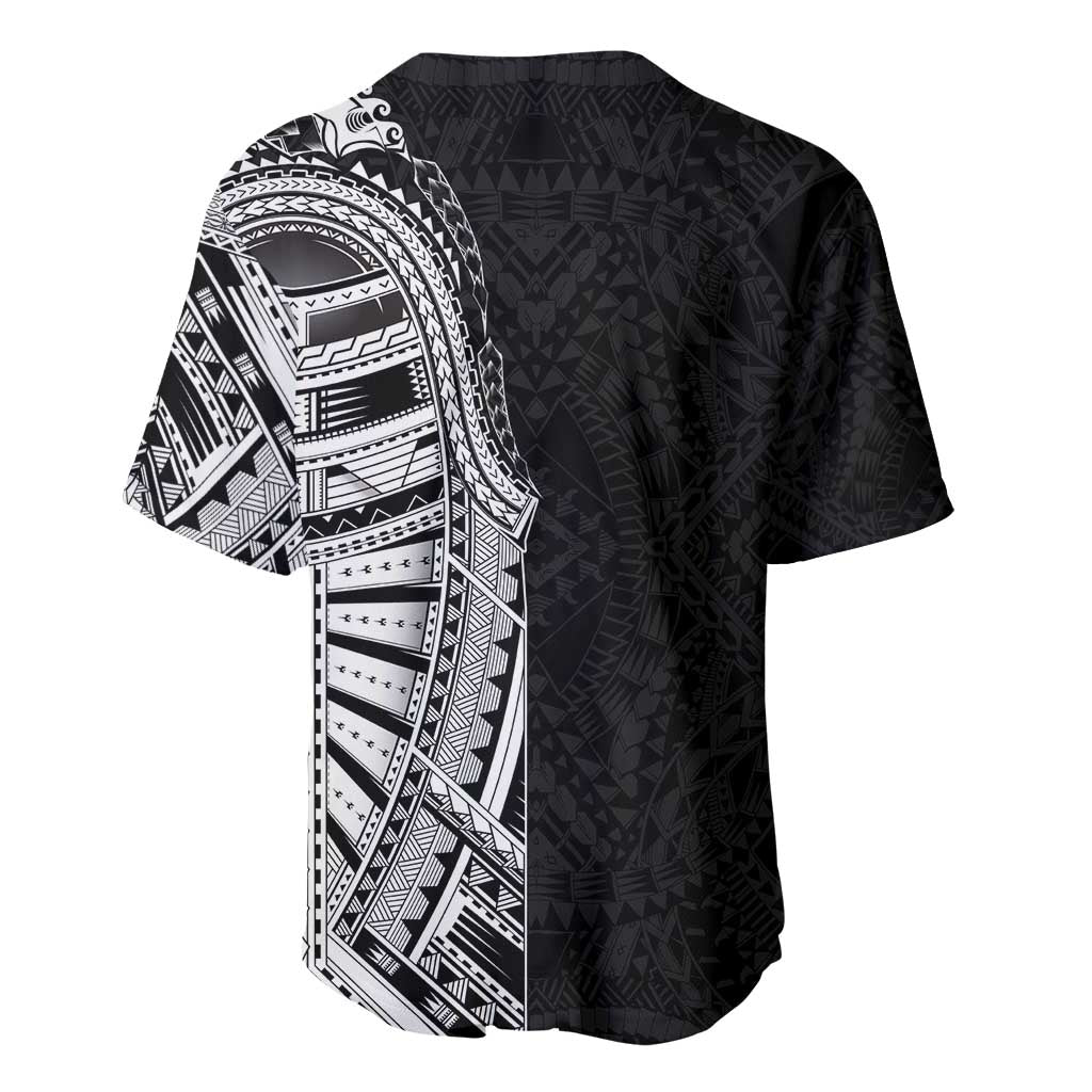 Traditional Polynesian Art Tattoos Baseball Jersey Black Color LT03 - Polynesian Pride