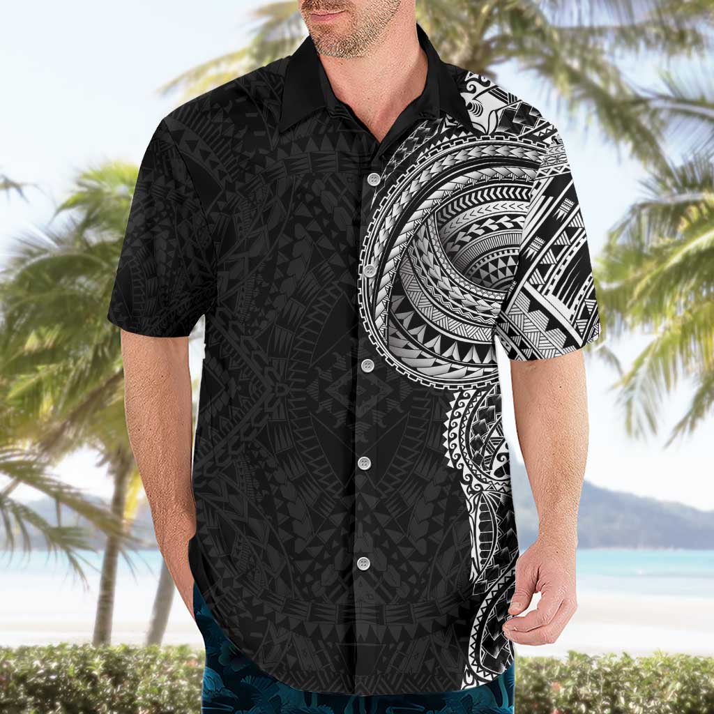 Traditional Polynesian Art Tattoos Hawaiian Shirt Black Color LT03 - Polynesian Pride