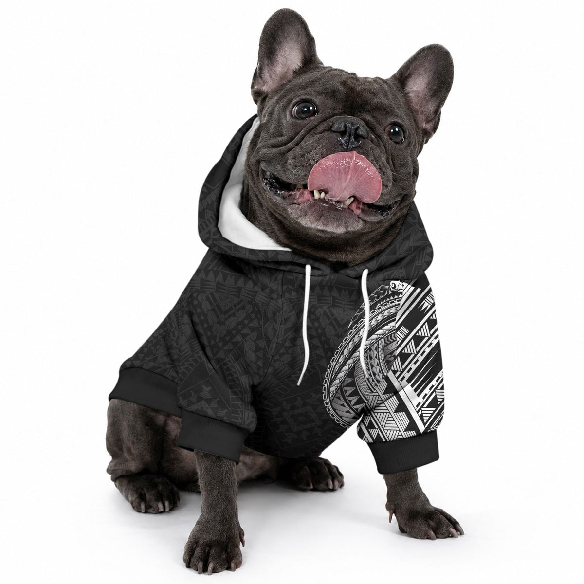 Traditional Polynesian Art Tattoos Pet Hoodie