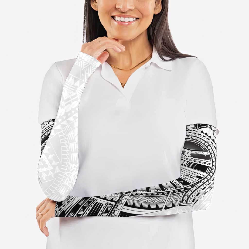Traditional Polynesian Art Tattoos Arm Sleeves White Color LT03 - Polynesian Pride