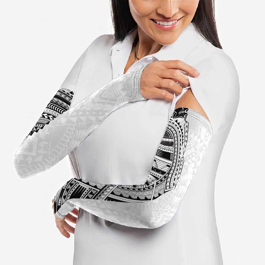 Traditional Polynesian Art Tattoos Arm Sleeves White Color LT03 - Polynesian Pride