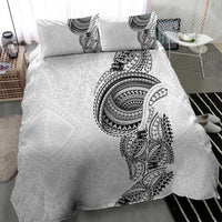 Traditional Polynesian Art Tattoos Bedding Set White Color LT03 - Polynesian Pride