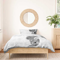 Traditional Polynesian Art Tattoos Bedding Set White Color LT03 - Polynesian Pride