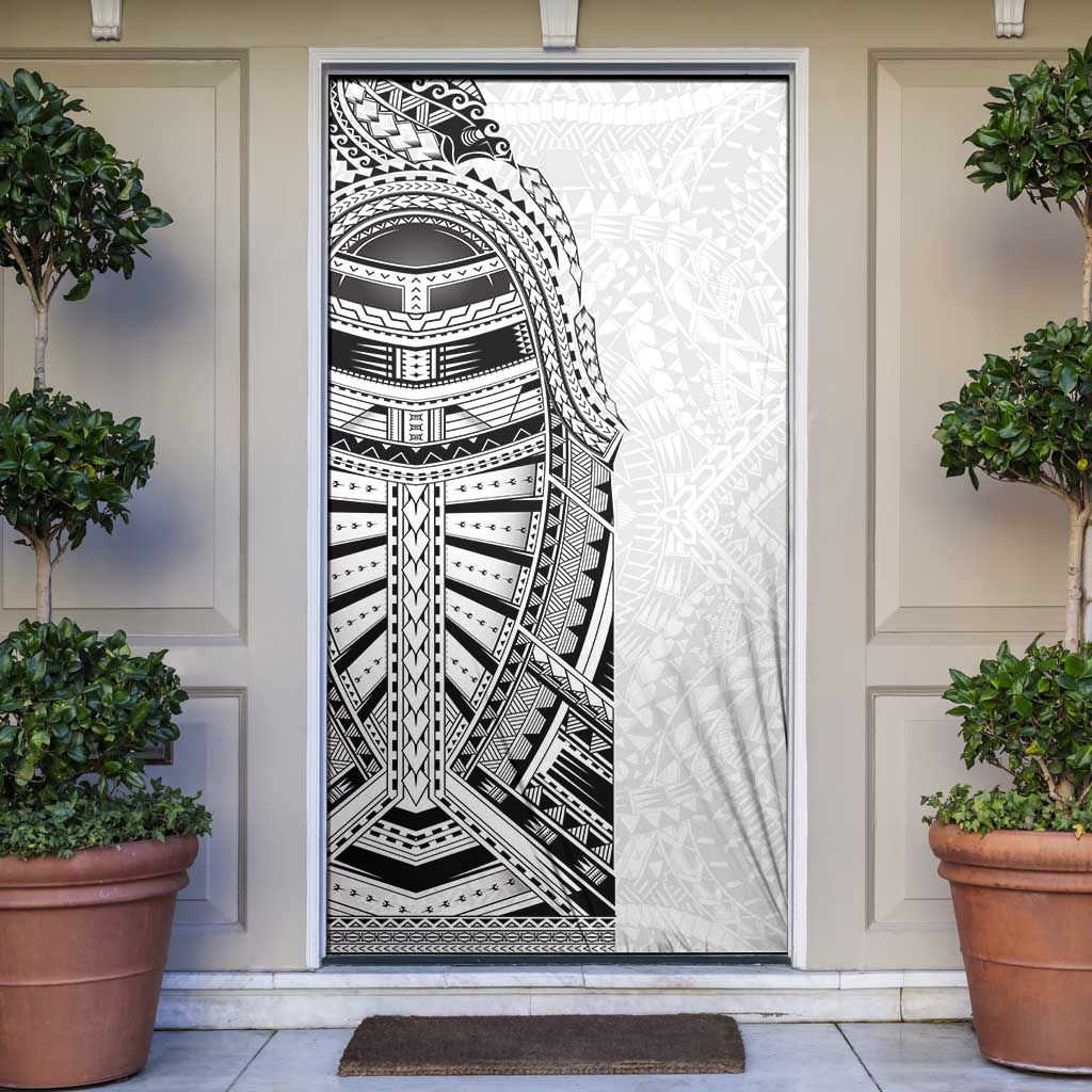 Traditional Polynesian Art Tattoos Door Cover White Color LT03 White - Polynesian Pride