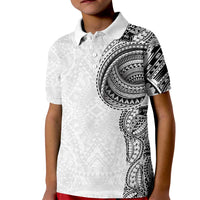 Traditional Polynesian Art Tattoos Kid Polo Shirt White Color LT03 Kid White - Polynesian Pride
