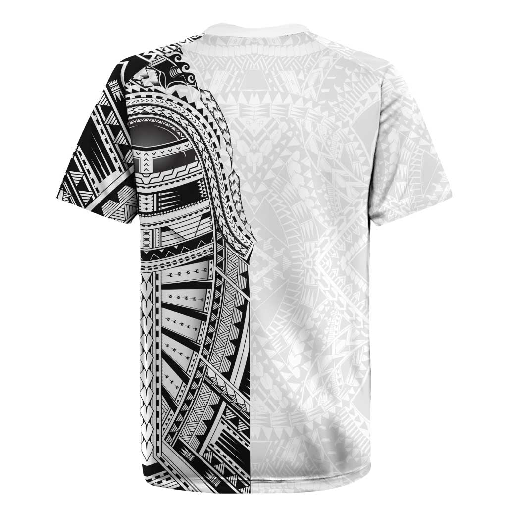 Traditional Polynesian Art Tattoos Rugby Jersey White Color LT03 - Polynesian Pride