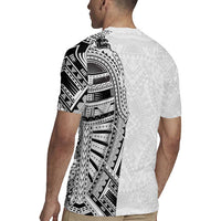 Traditional Polynesian Art Tattoos Rugby Jersey White Color LT03 - Polynesian Pride
