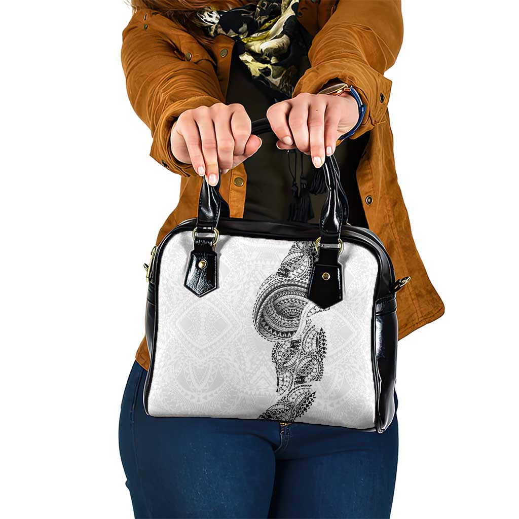 Traditional Polynesian Art Tattoos Shoulder Handbag White Color LT03 One Size White - Polynesian Pride