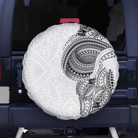 Traditional Polynesian Art Tattoos Spare Tire Cover White Color LT03 No hole White - Polynesian Pride
