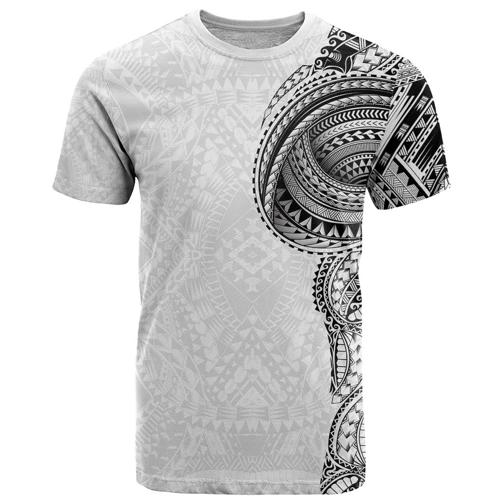 Traditional Polynesian Art Tattoos T Shirt White Color LT03 White - Polynesian Pride