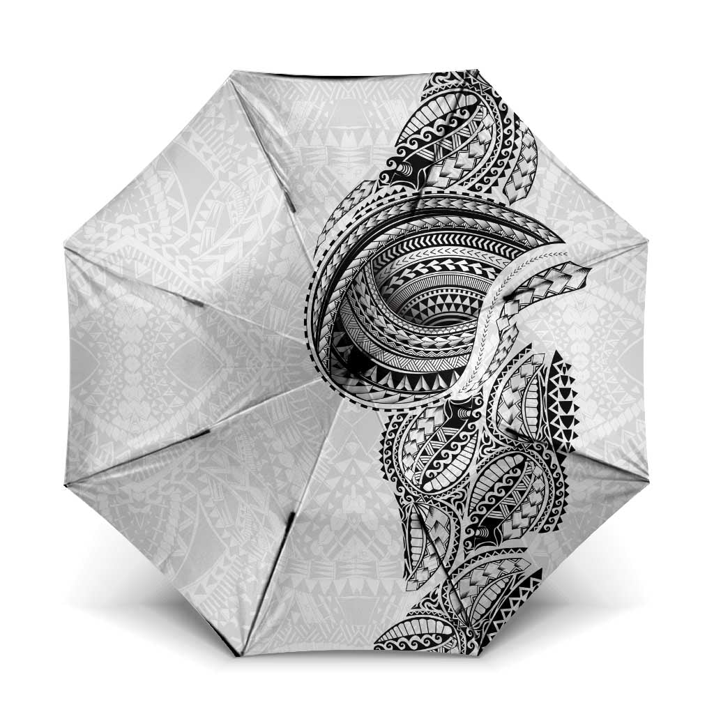Traditional Polynesian Art Tattoos Umbrella White Color LT03 One Size Folded 11.42 inch Opened Diameter 37.4 inch White - Polynesian Pride