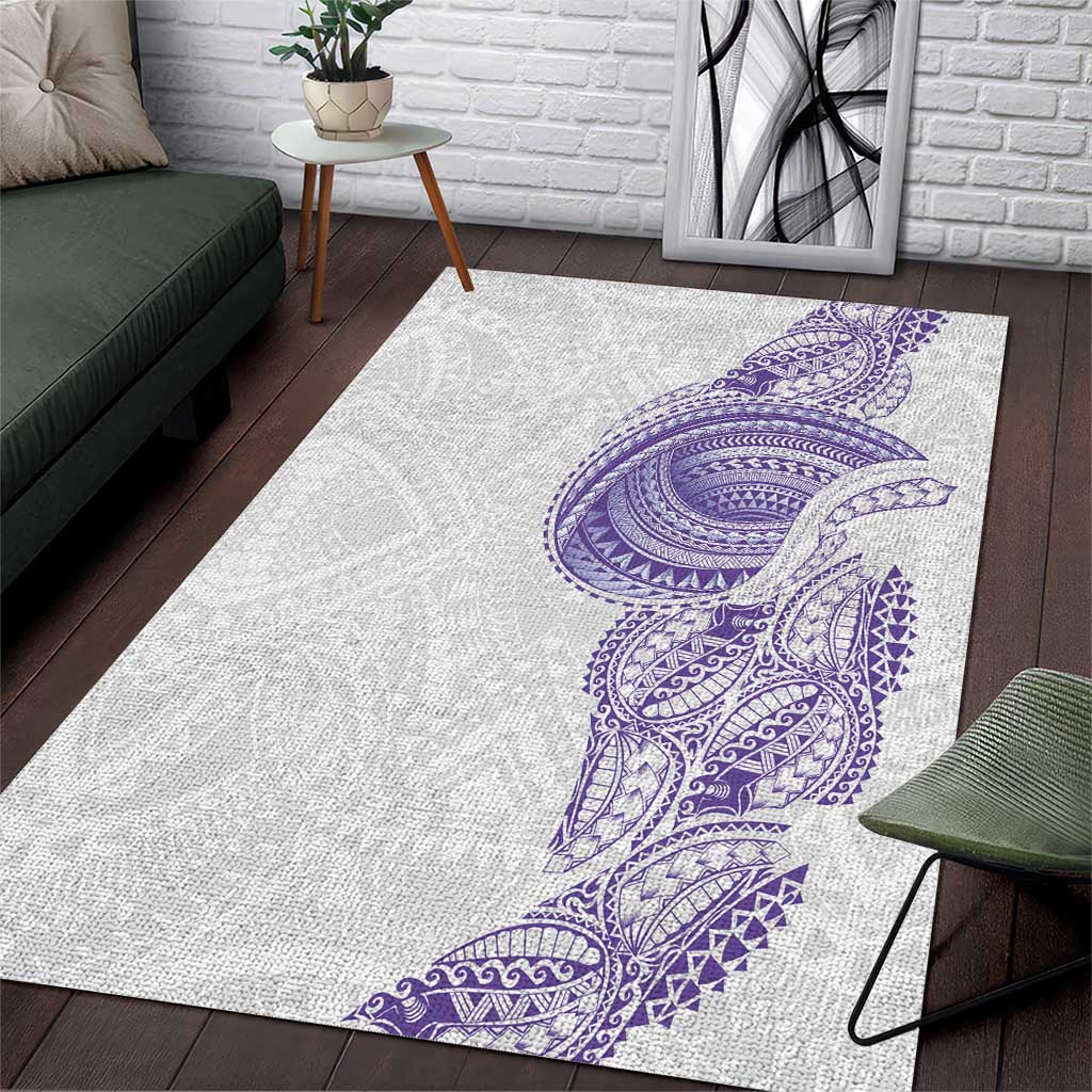 Traditional Polynesian Art Tattoos Area Rug Purple Color LT03 Purple - Polynesian Pride