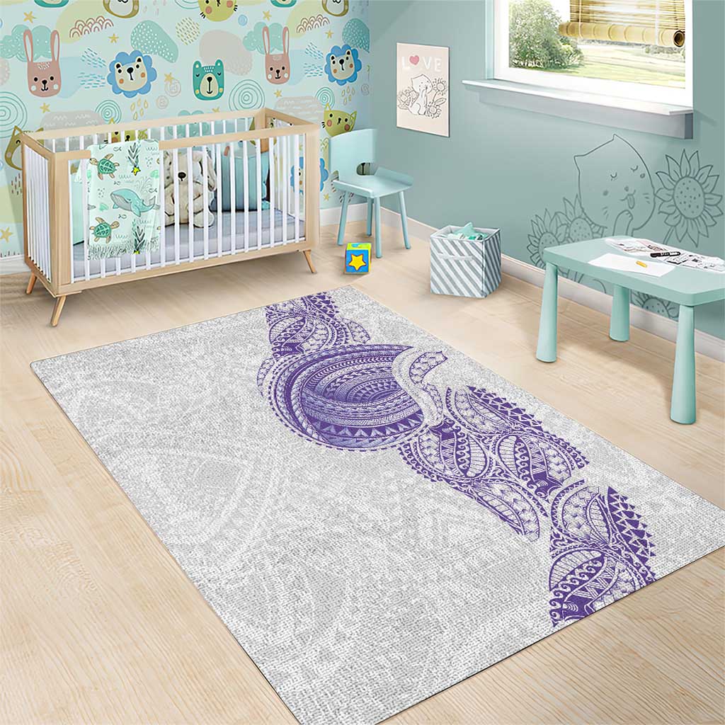 Traditional Polynesian Art Tattoos Area Rug Purple Color LT03 - Polynesian Pride