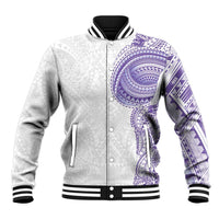 Traditional Polynesian Art Tattoos Baseball Jacket Purple Color LT03 Unisex Purple - Polynesian Pride