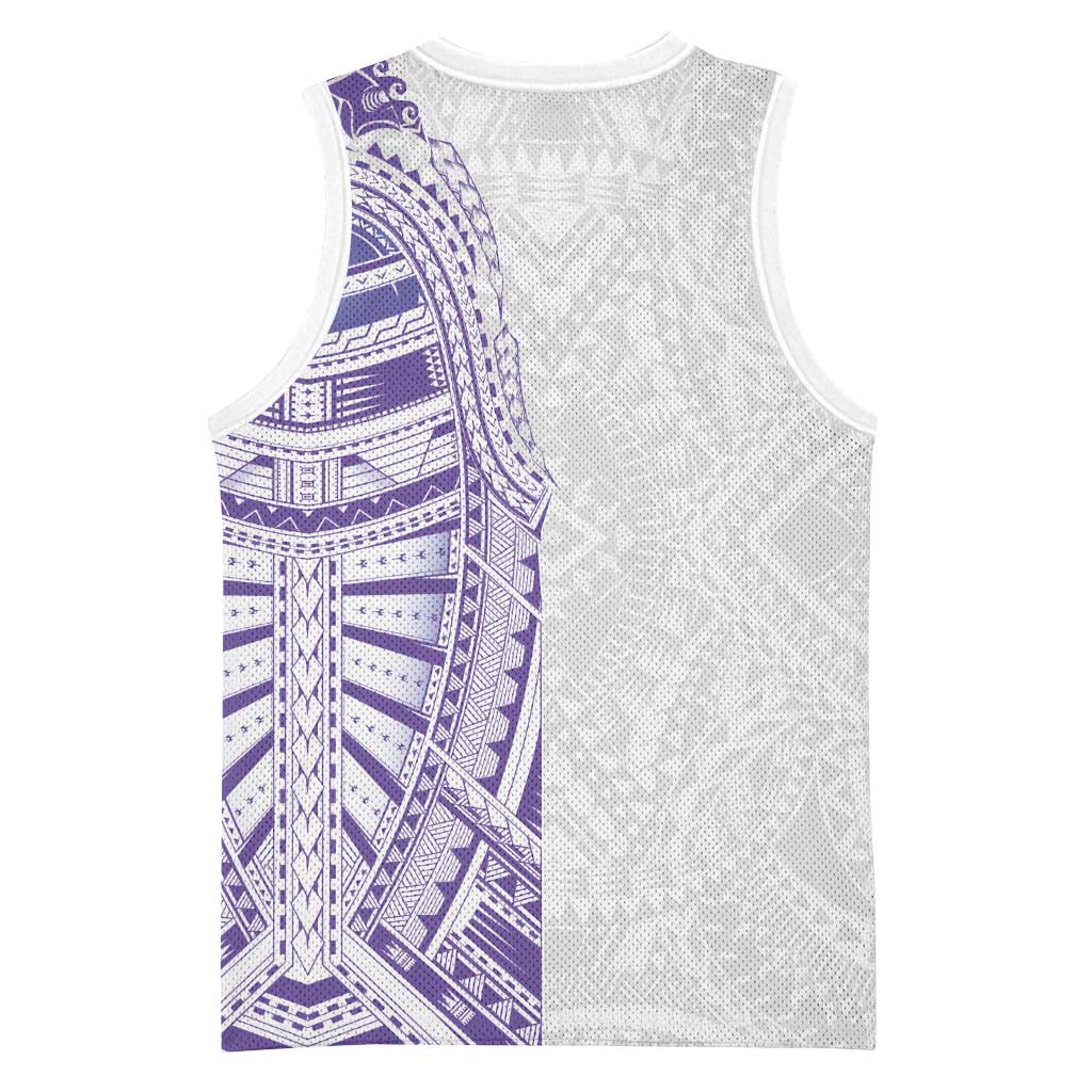 Traditional Polynesian Art Tattoos Basketball Jersey Purple Color LT03 - Polynesian Pride