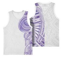 Traditional Polynesian Art Tattoos Basketball Jersey Purple Color LT03 - Polynesian Pride