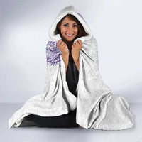 Traditional Polynesian Art Tattoos Hooded Blanket Purple Color LT03 - Polynesian Pride