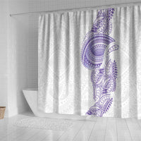 Traditional Polynesian Art Tattoos Shower Curtain Purple Color LT03 - Polynesian Pride
