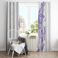 Traditional Polynesian Art Tattoos Window Curtain Purple Color LT03 - Polynesian Pride