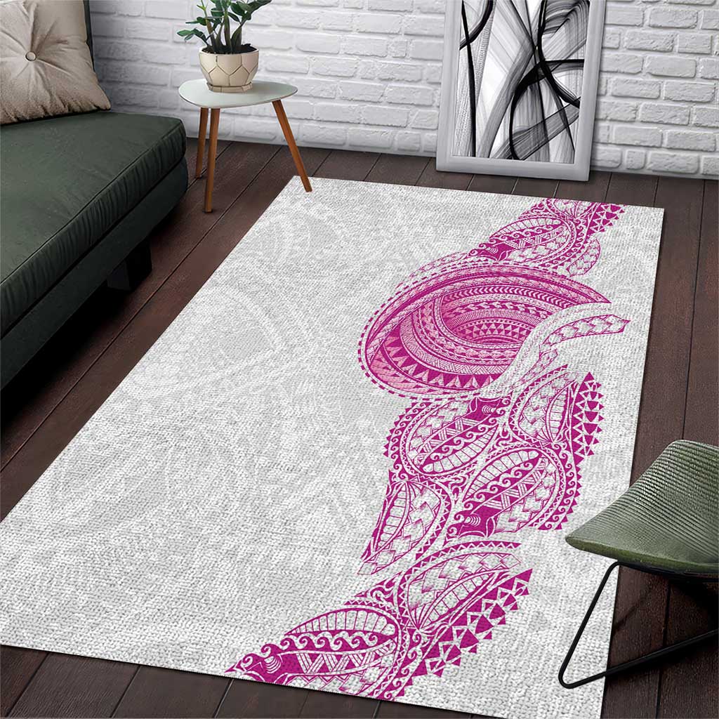 Traditional Polynesian Art Tattoos Area Rug Pink Color LT03 Pink - Polynesian Pride