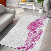 Traditional Polynesian Art Tattoos Area Rug Pink Color LT03 - Polynesian Pride