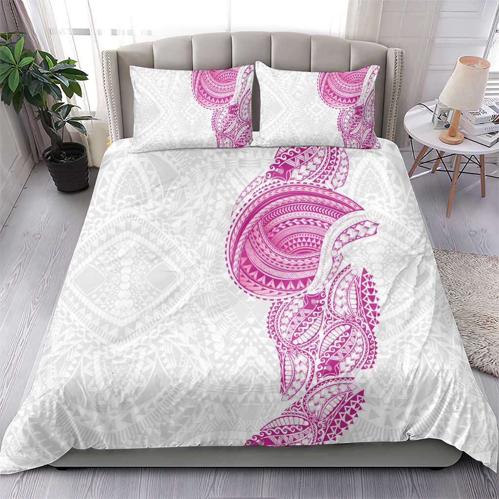 Traditional Polynesian Art Tattoos Bedding Set Pink Color LT03 - Polynesian Pride