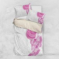 Traditional Polynesian Art Tattoos Bedding Set Pink Color LT03 US Twin 172cm x 218cm Pink - Polynesian Pride