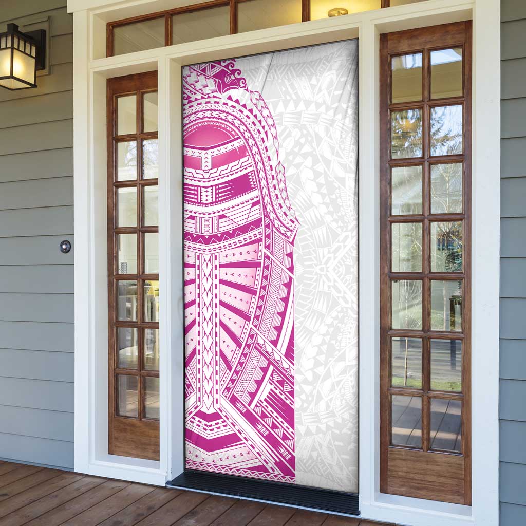 Traditional Polynesian Art Tattoos Door Cover Pink Color LT03 - Polynesian Pride