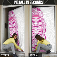 Traditional Polynesian Art Tattoos Door Cover Pink Color LT03 - Polynesian Pride