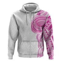 Traditional Polynesian Art Tattoos Zip Hoodie Pink Color LT03 Zip Hoodie Pink - Polynesian Pride