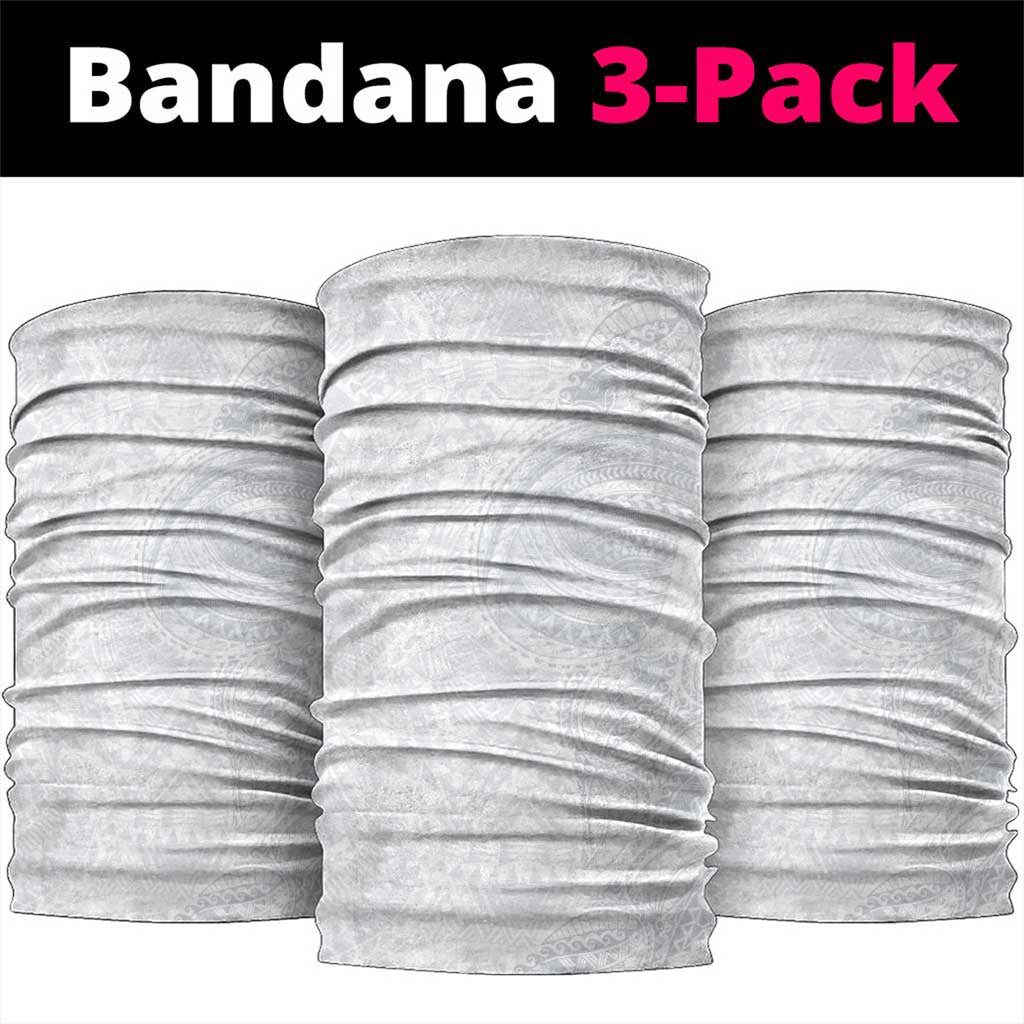 Lotu Tamaiti Neck Gaiter Traditional Samoan Art Tattoos LT03 package One Size: 25*50cm White - Polynesian Pride