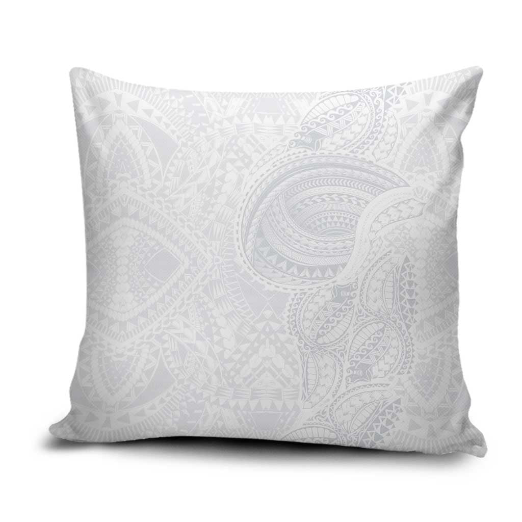 Lotu Tamaiti Pillow Cover Traditional Samoan Art Tattoos LT03 White - Polynesian Pride