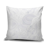 Lotu Tamaiti Pillow Cover Traditional Samoan Art Tattoos LT03 White - Polynesian Pride