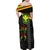 Kanaka Maoli Running Family Matching Off Shoulder Maxi Dress and Hawaiian Shirt Kakau Pattern with Kanaka Maoli Flag Color